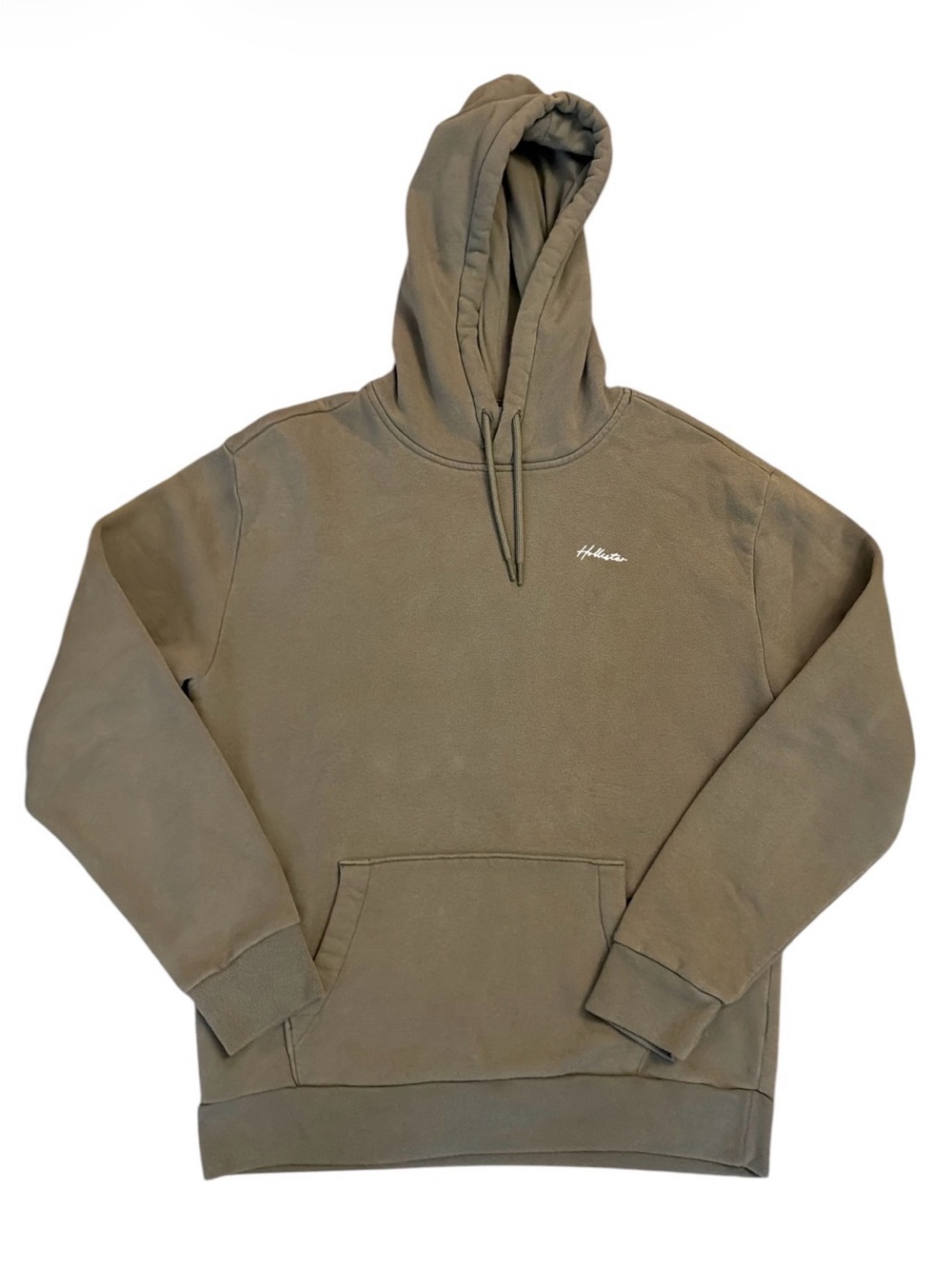 Hollister Men’s Olive Green Hoodie, size M